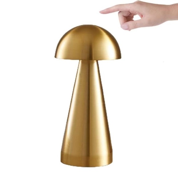 NEW Lax Gadgets Modern Gold Mushroom LED Table Lamp - Picture 2 of 6